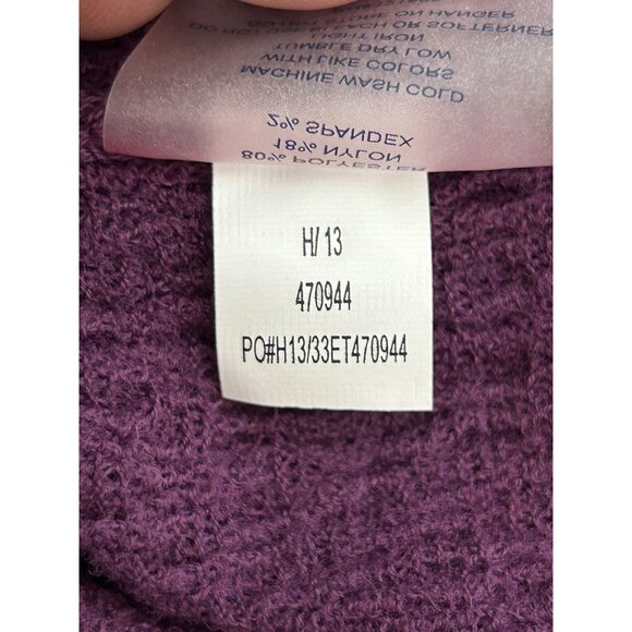 Title Nine Women's Textured Knit Long Sleeve Top in Purple - Sz M - NWT - Picture 7 of 7